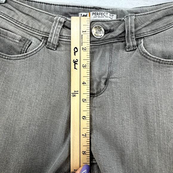 LEE Perfect Fit Just Below the Waist Gray Skinny Jeans Casual Retro Women size 4 - Picture 6 of 9